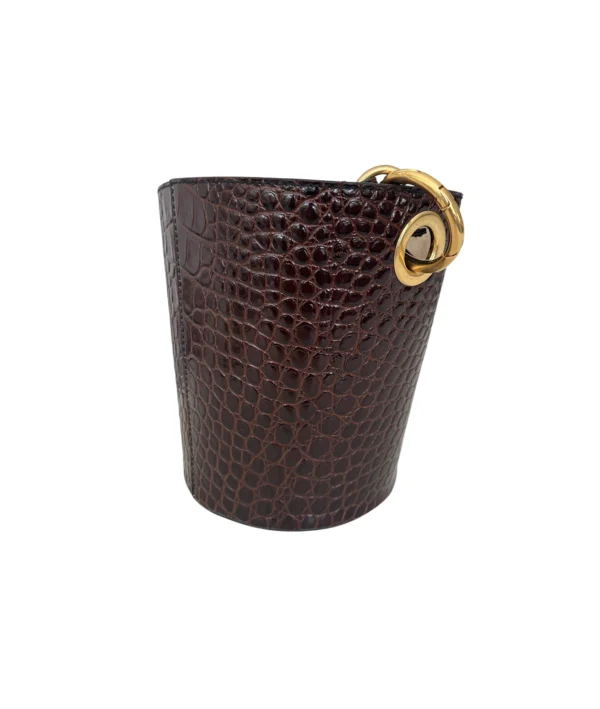 Balmain Logo Patch Saddler Bucket Bag