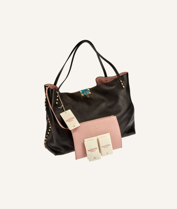 Valentino Garavani Medium Rockstud Grainy Calfskin Bag
