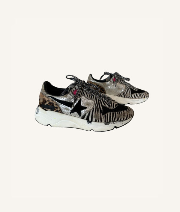 Golden Goose Sole Trainers in Striped Pony (Size 36)