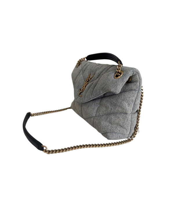 YSL Monogram Denim Loulou Puffer