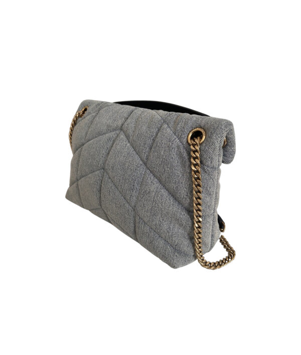 YSL Monogram Denim Loulou Puffer