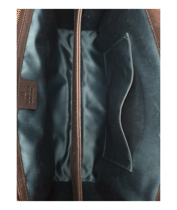 Gucci Suede Patent Web Dragon Embroidered Ophidia