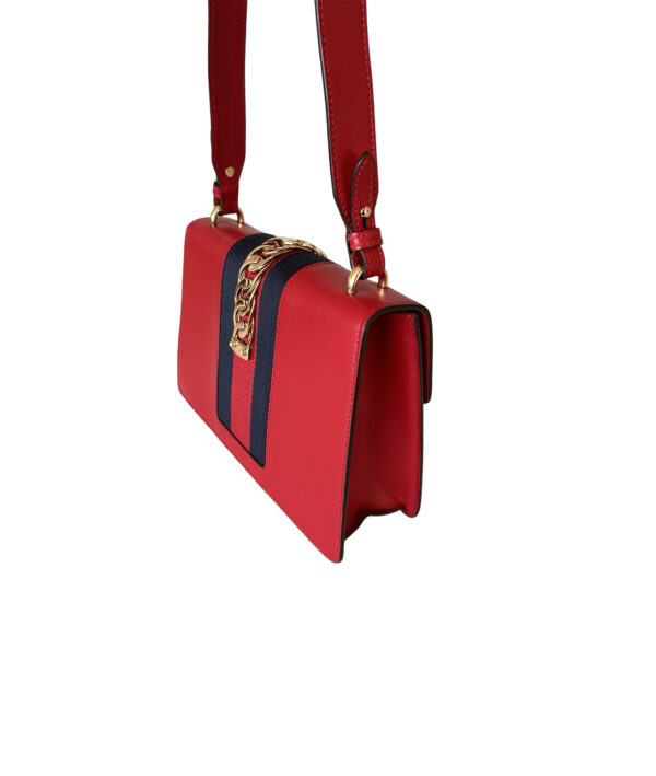 Gucci Sylvie Red Leather Handbag