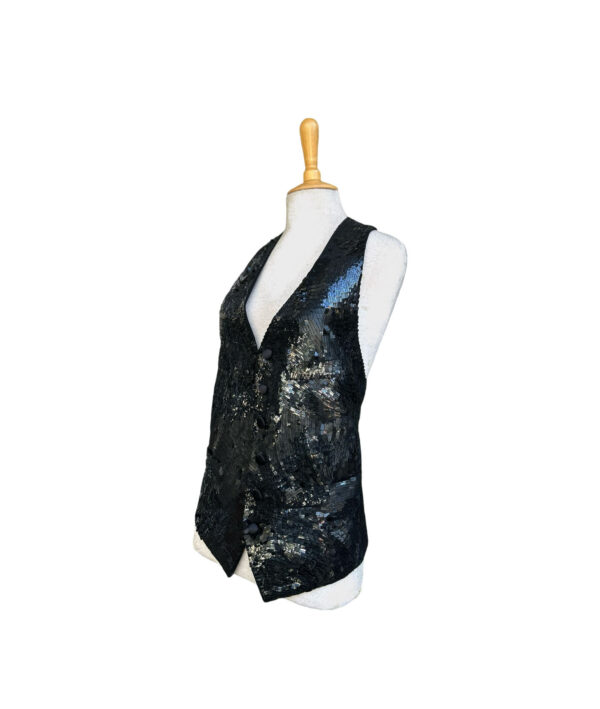 DSquared2 Black Sequin Waistcoat