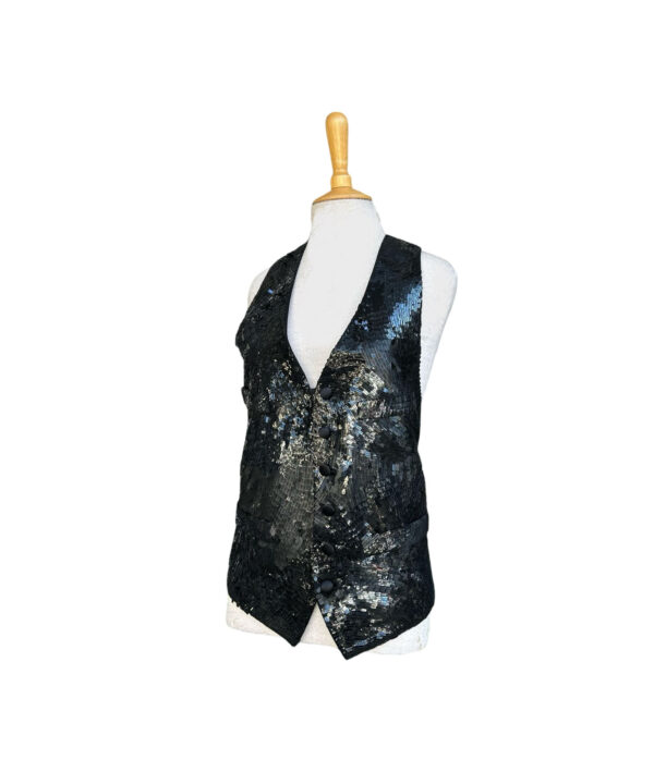 DSquared2 Black Sequin Waistcoat