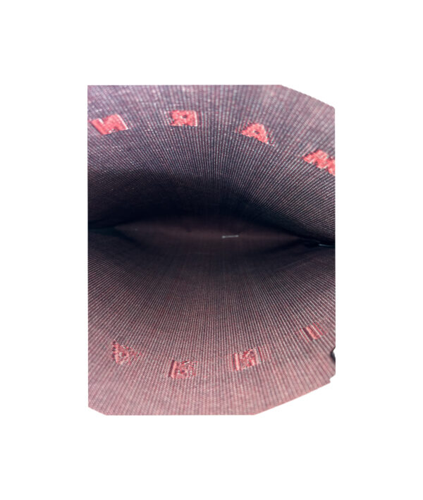 Marni Black & Beige Logo Print Jacquard Shopping Bag