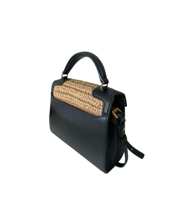 Saint Laurent Mini Cassandra Raffia Top Handle
