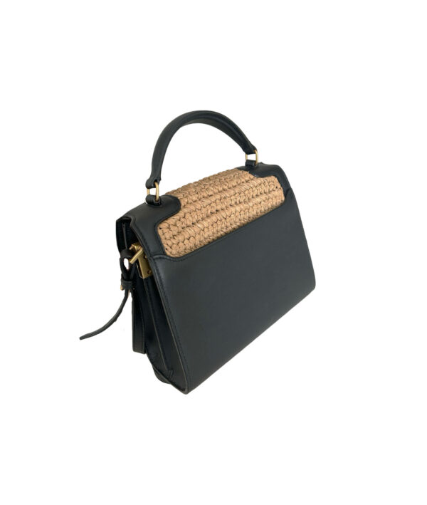 Saint Laurent Mini Cassandra Raffia Top Handle