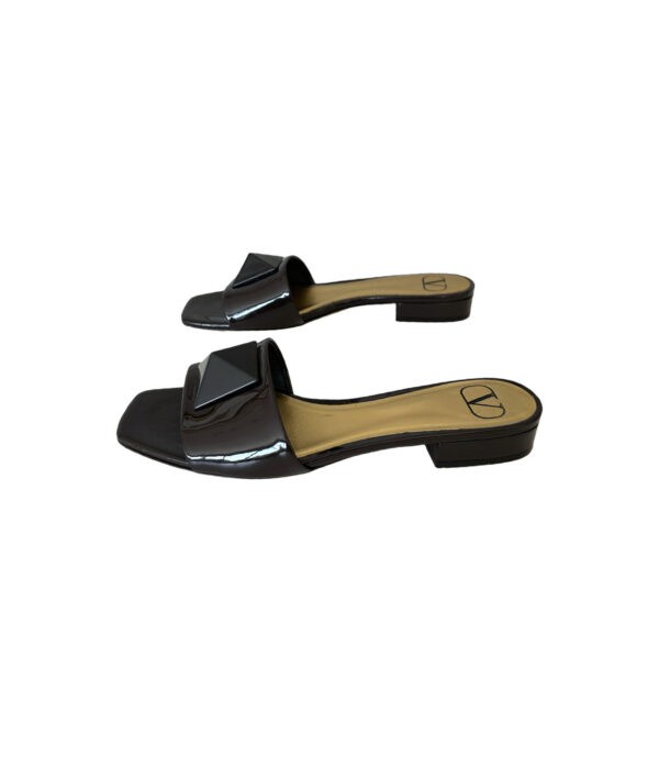 Valentino Patent Leather One Stud Mules (Size 37)